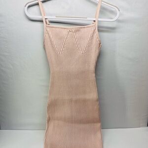 Elegant Beige Mini Dress